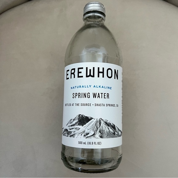 Erewhon Market Branded Logo 16.9oz Clear Glass Water Bottle Reusable Recycled - Picture 5 of 6